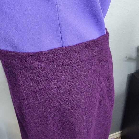 ESCADA Skirt 38 Wool Angora Blend Boucle US M Pencil Skirt Classic Purple Luxury - Picture 5 of 16